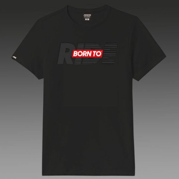 Remera Magenta “Born to Ride” Negra
