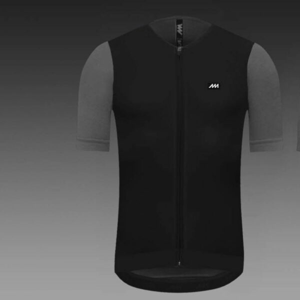 Jersey Magenta Melange Escalador Negro/Gris