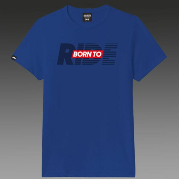 Remera Magenta “Born to Ride” azul francia